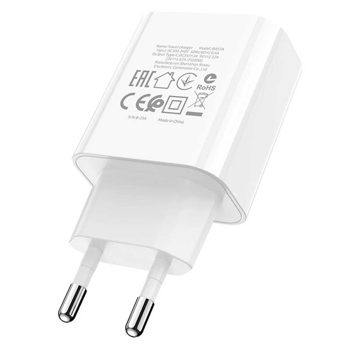 СЗУ Borofone BA57A Easy Speed PD20W Белый