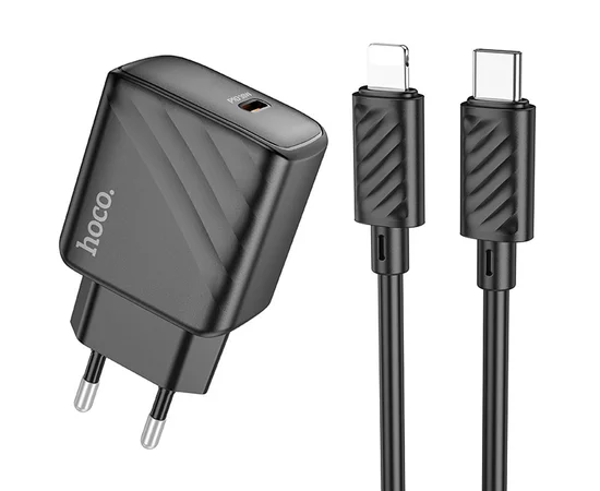 СЗУ Hoco CS22A Value PD30W + Type-C to Lightning Black