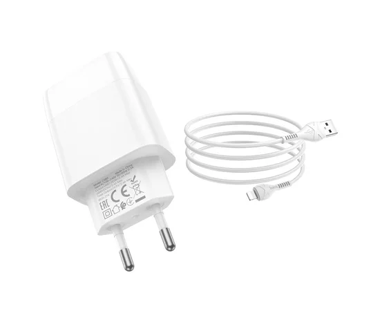 СЗУ HOCO C86A (2USB/2.4A) + Lightning Белый
