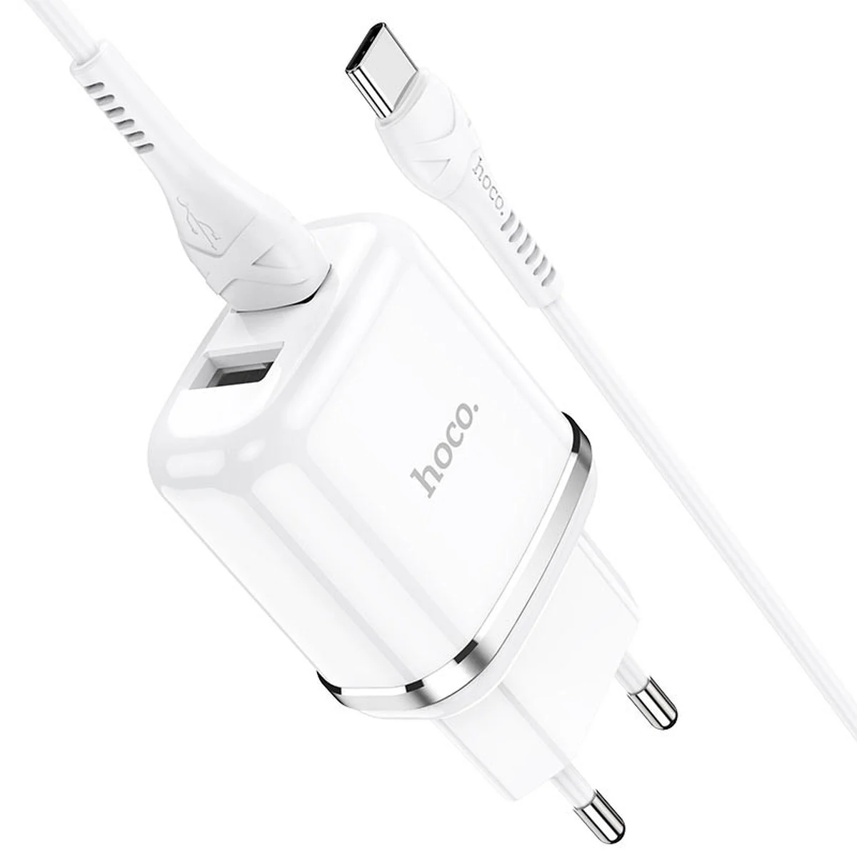 СЗУ Hoco N4 (2USB/2.4A) + Type-C Білий