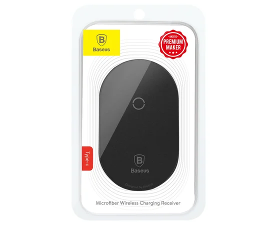 Беспроводное зарядное устройство Baseus Microfiber Receiver (For Type-C) Черный
