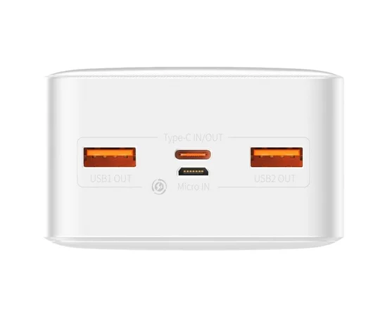 Портативное зарядное устройство Baseus Bipow Overseas 20W 30000mAh (PPBD050402) Белый