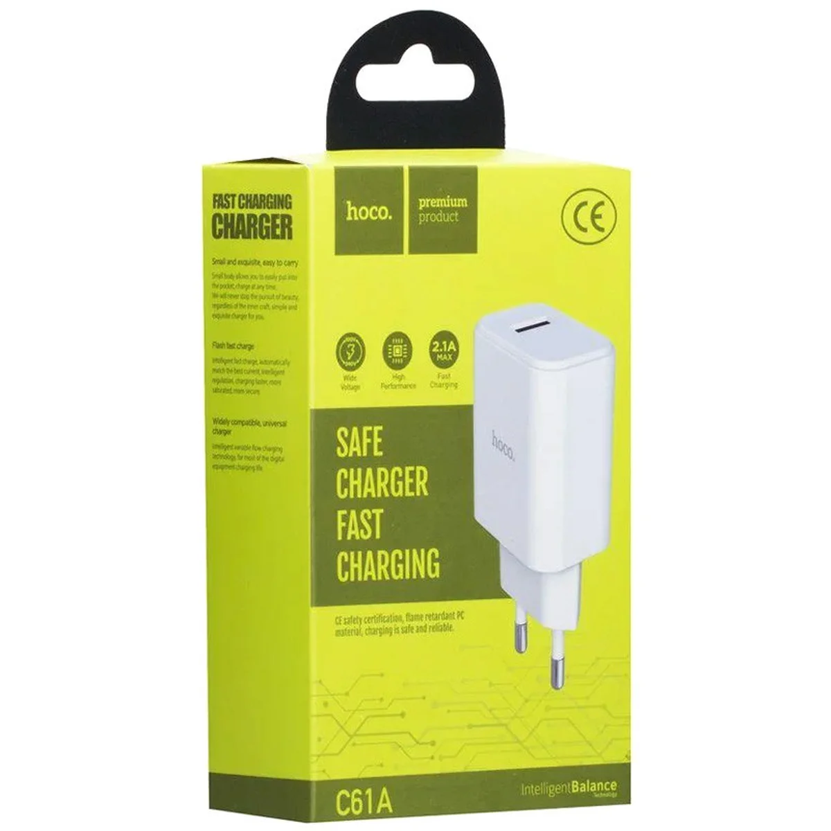 СЗУ Hoco C61A (1USB / 2.1A) Білий