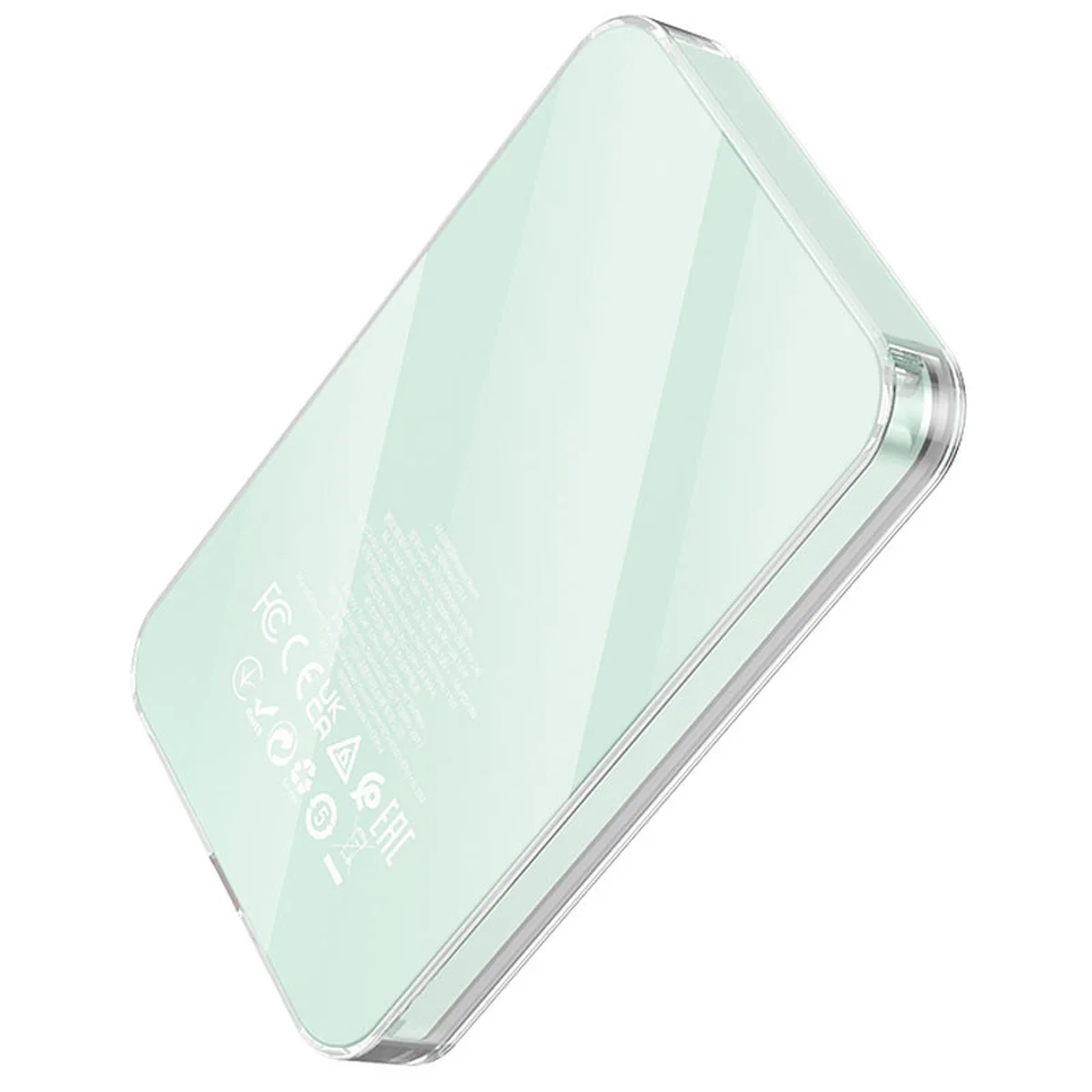 Портативное зарядное устройство Power Bank Hoco Q14 Ice Crystal PD20W с БЗУ 5000 mAh Blue