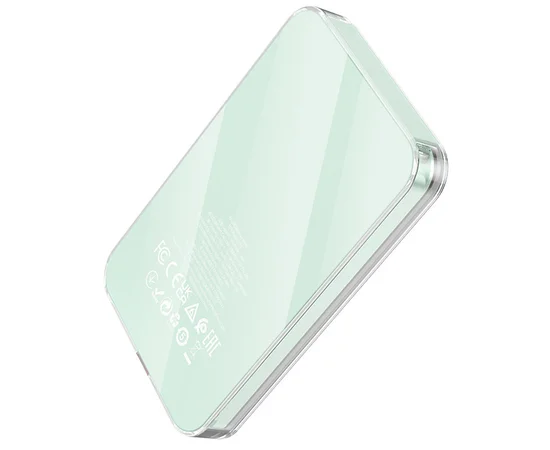 Портативное зарядное устройство Power Bank Hoco Q14 Ice Crystal PD20W с БЗУ 5000 mAh Blue