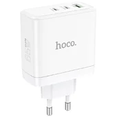 СЗУ Hoco N30 Glory PD65W (2Type-C/1USB) White