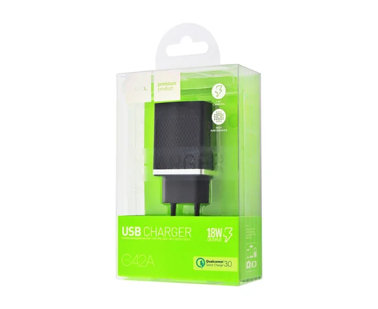 СЗУ Hoco C42A Vast QC3.0 1USB Черный