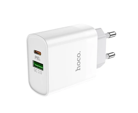 СЗУ HOCO C80A PD+QC3.0 (1USB/3.1A) Type-C to lightning Белый