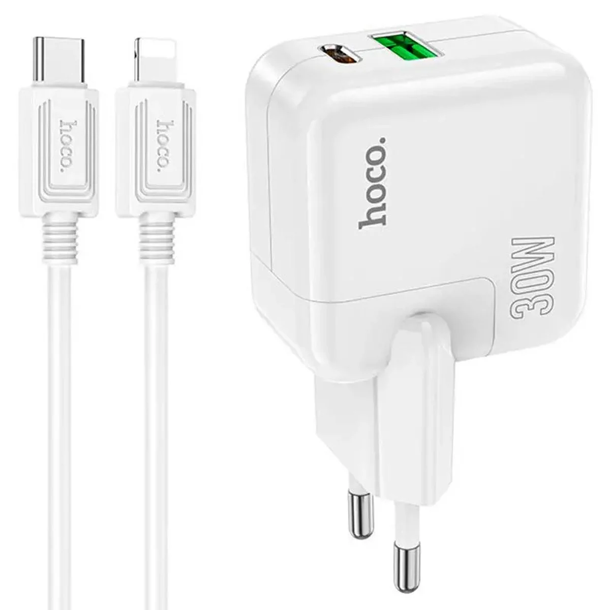 СЗУ Hoco C111A PD 30W+QC3.0 Type-C to Lightning White