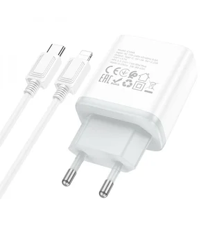 СЗУ Hoco C104A PD 20W Type-C to Lightning White