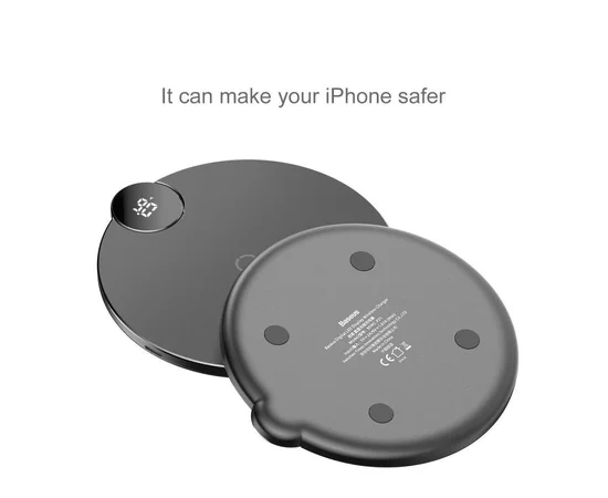 Беспроводное зарядное устройство Baseus Digital LED Display WXSX-01 Черный