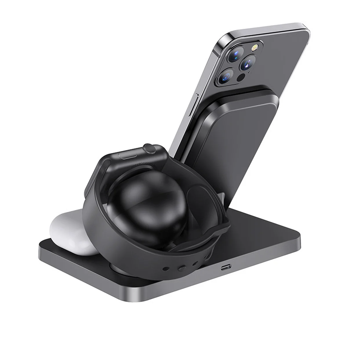 БЗУ HOCO CW33 Ultra Charge 3in1 Черный