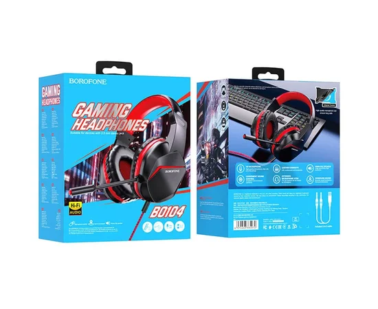 Стерео Наушники BOROFONE BO104 Красный