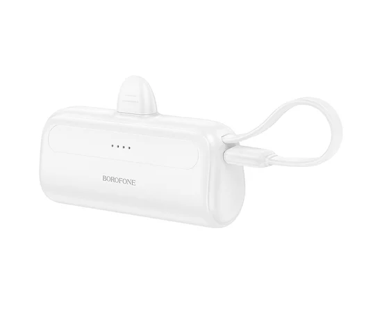 Портативное зарядное устройство Power Bank BOROFONE BJ41 Pocket with cable 5000 mAh White