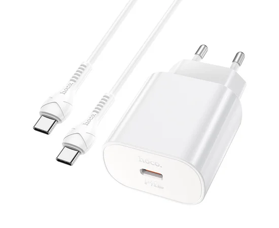 СЗУ Hoco N22 Jetta PD25W + Type-C to Type-C Белый