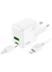 СЗУ Hoco C111A PD 30W+QC3.0 Type-C to Lightning White