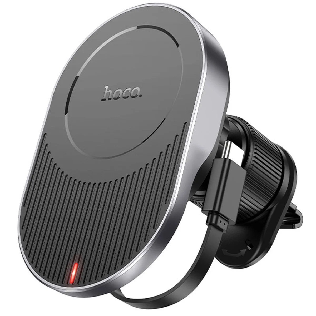 Автотримач із БЗУ Hoco HW12 Guardian magnetic (air outlet) Black / Gray