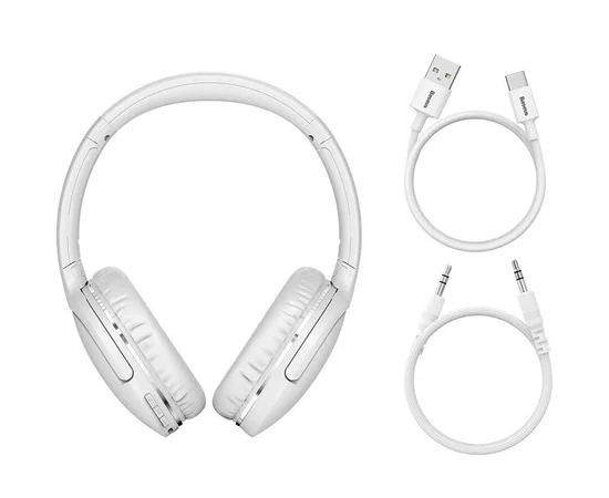 Накладные беспроводные наушники Baseus Encok Wireless headphone D02 Pro (NGTD01030) White