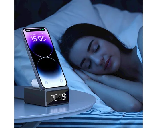 БЗУ WIWU Wi-W011 3 in 1 wireless charger Black