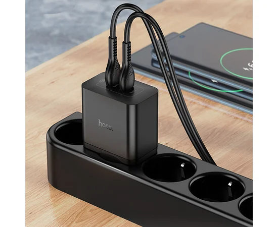 СЗУ Hoco N35 Streamer PD45W (2C) + Type-C to Type-C Black