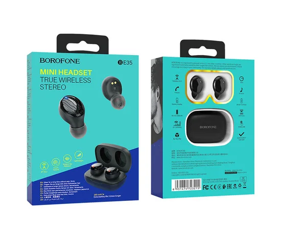 Беспроводные TWS наушники BOROFONE BE35 Black