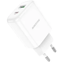 СЗУ Borofone BN4 PD20W+QC3.0 (1USB/1Type-C/3A) Белый
