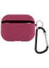 Силиконовый футляр с микрофиброй для наушников Airpods Pro 2 Бордовый / Plum
