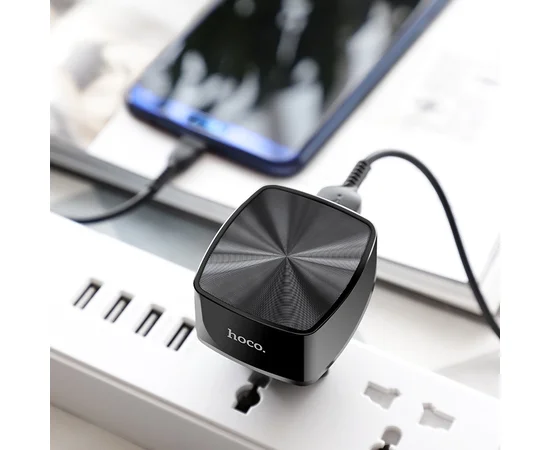 СЗУ Hoco C70A QC3.0 (1USB/3A) + Type-C Черный