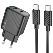 СЗУ Hoco CS23A Sunlight PD30W+QC3.0 + Type-C to Type-C Black