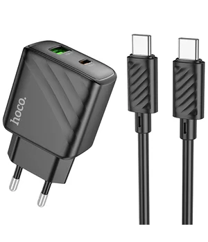 СЗУ Hoco CS23A Sunlight PD30W+QC3.0 + Type-C to Type-C Black
