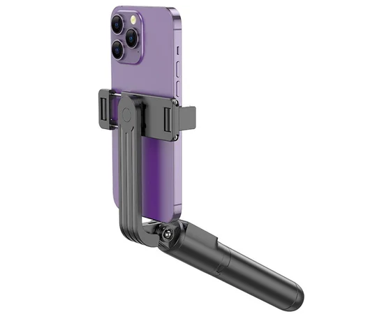 Монопод для селфи Borofone BY11 Happy с треногой + съемный BT пульт Black