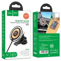 Автотримач із БЗУ Hoco CW42 магнітний Black