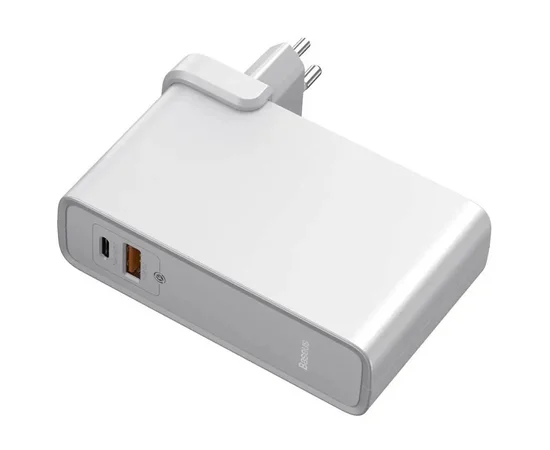СЗУ + Power Bank 2in1 Baseus GaN QC (Type-C+USB/ 45W) 10 000 mAh (PPNLD) Белый