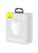 СЗУ Baseus Compact Quick Charger 20W QC + PD (Type-C + 1USB) (CCXJ-B) White