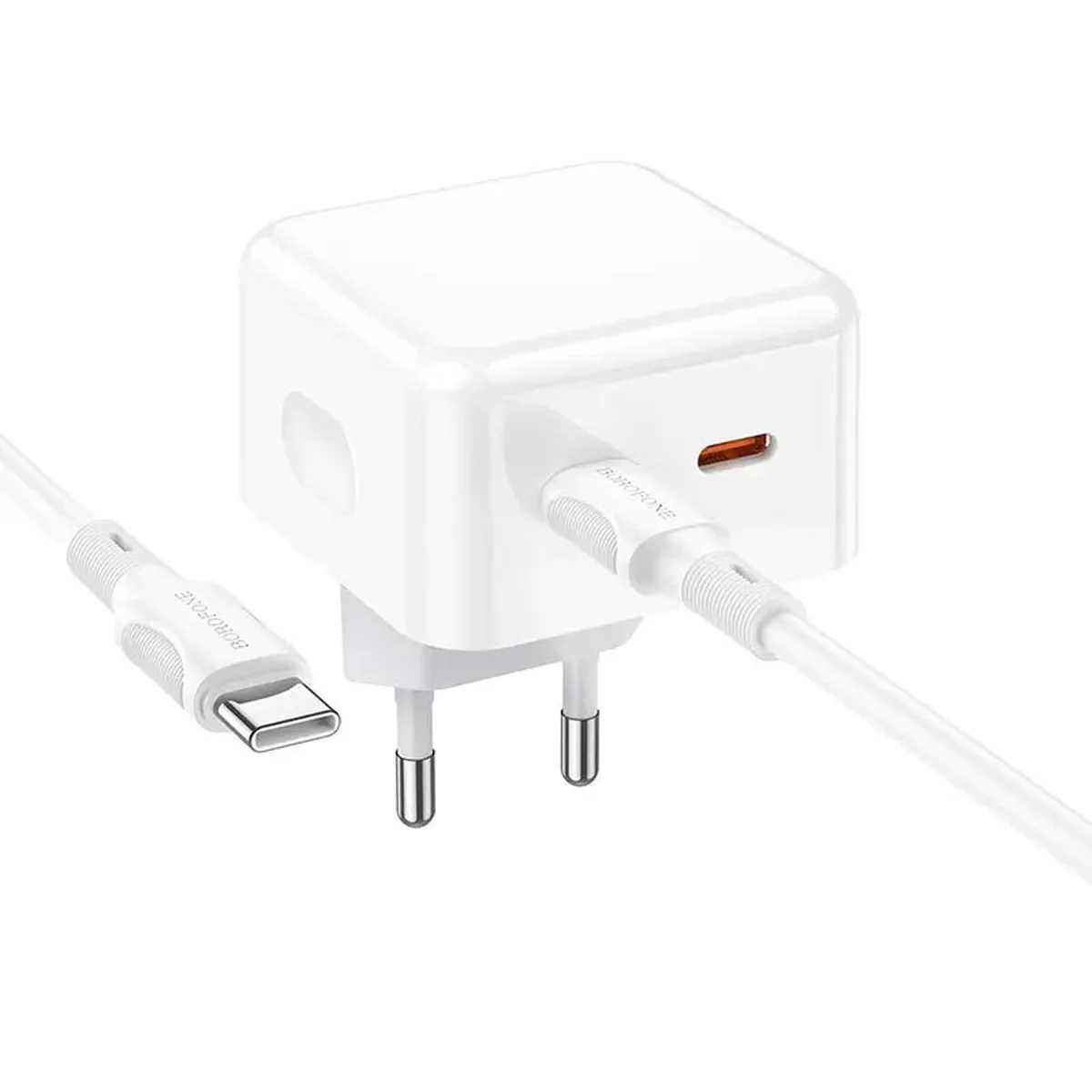 СЗУ Borofone BA76A Source PD35W (2Type-C) + Type-C to Type-C White