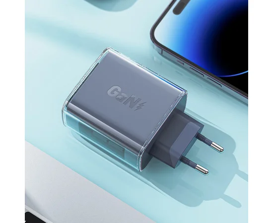СЗУ Acefast A45 Exploration series PD65W GaN (2*USB-C+USB-A) Mica gray