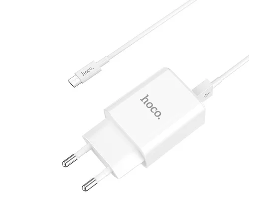 СЗУ Hoco C62A Victoria 2.1A 2USB + cable MicroUSB white