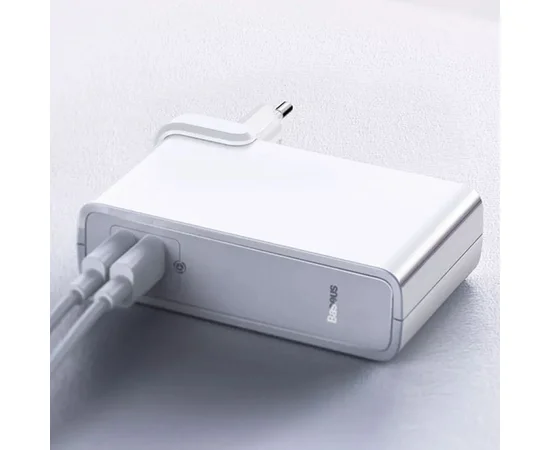 СЗУ + Power Bank 2in1 Baseus GaN QC (Type-C+USB/ 45W) 10 000 mAh (PPNLD) Белый