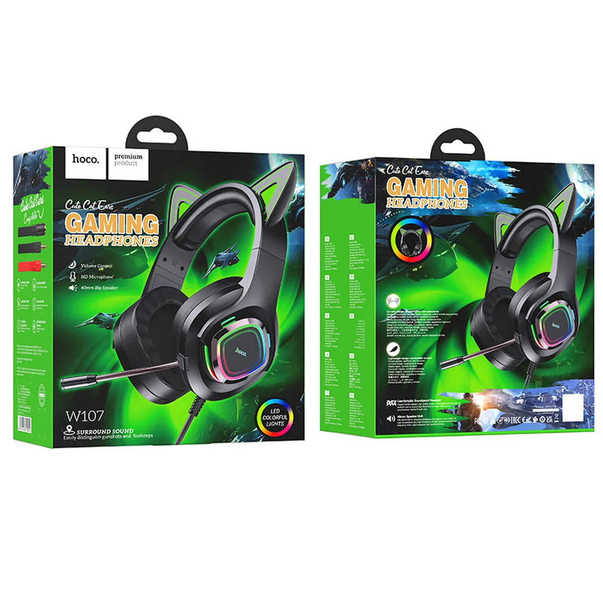 Стерео Наушники Hoco W107 Cute cat Elf Cat