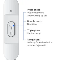 Наушники Usams US-SJ594 EP-47 с микрофоном (3.5mm/1.2m) White