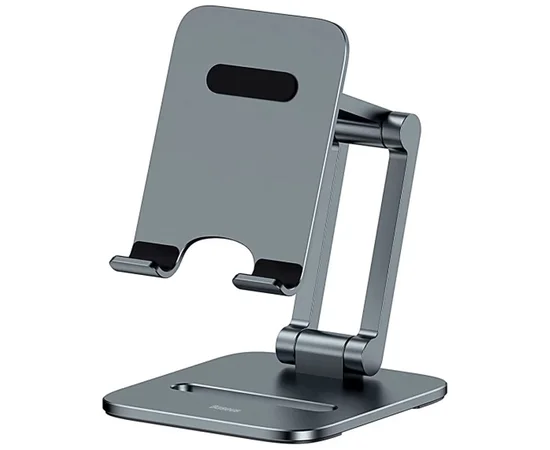 Подставка для телефона Baseus Biaxial Foldable Metal Stand (LUSZ000013) Grey