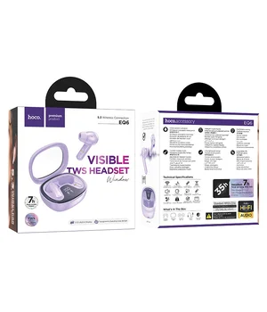 Бездротові TWS навушники Hoco EQ6 Shadow Purple