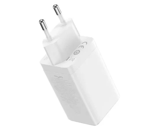 СЗУ Baseus GaN5 Pro 65W 2Type-C+USB 100W EU (CCGP12020) White