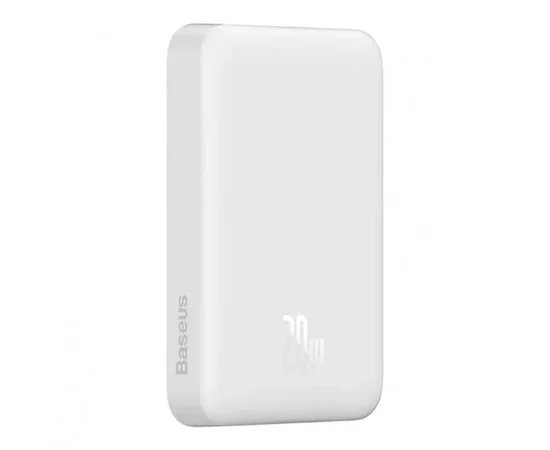 Портативное зарядное устройство Power Bank Baseus Magnetic Mini 20W c БЗУ 10000 mAh (PPCX070001) White
