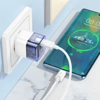 СЗУ Hoco C131A Platium PD30W+QC3.0 + Type-C to Lightning Transparent blue