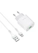 СЗУ Hoco C72Q QC3.0 (1USB/2A) + MicroUSB Белый