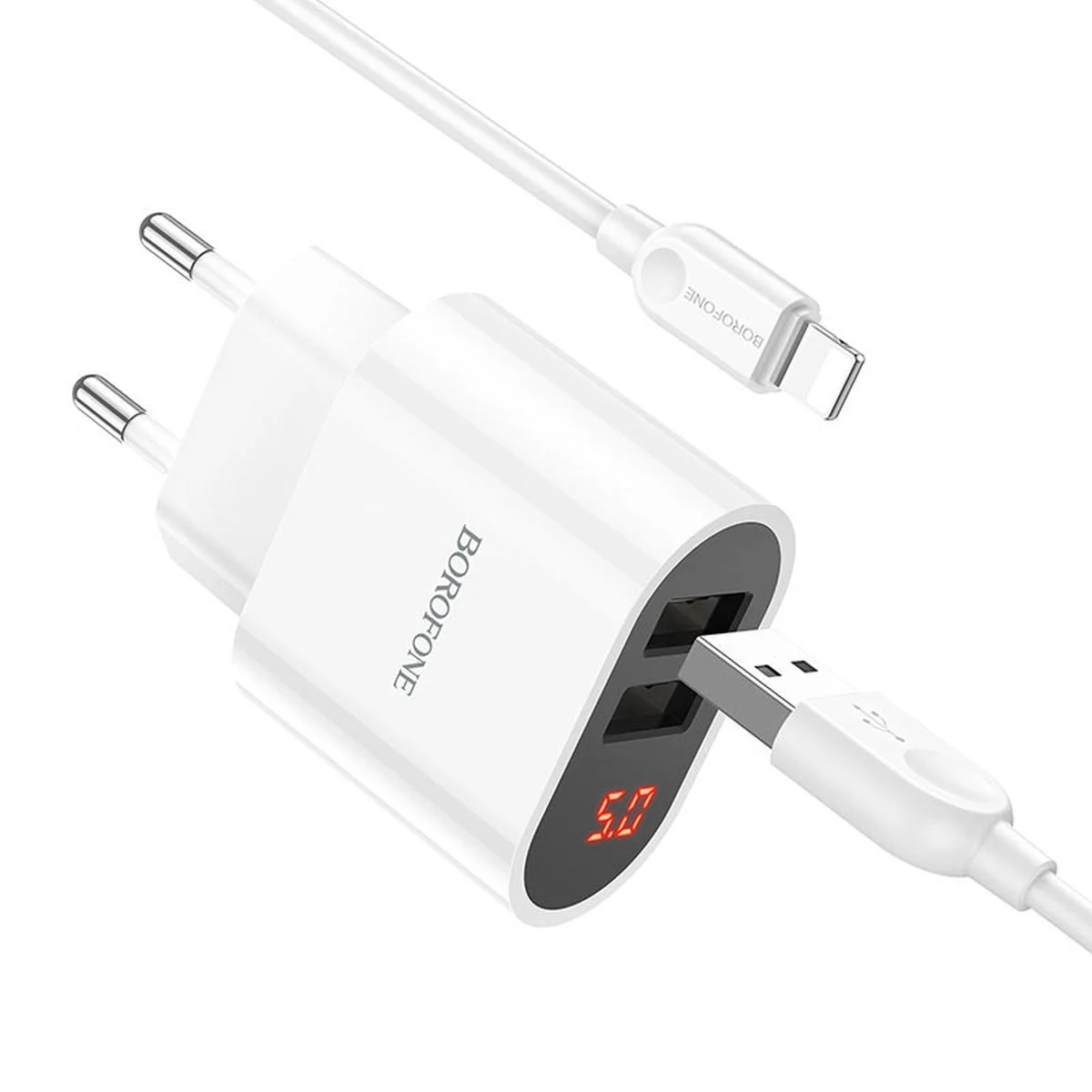 СЗУ Borofone BA63A Richy + Lightning Белый