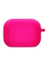 Силиконовый футляр с микрофиброй для наушников Airpods Pro 2 Розовый / Barbie pink