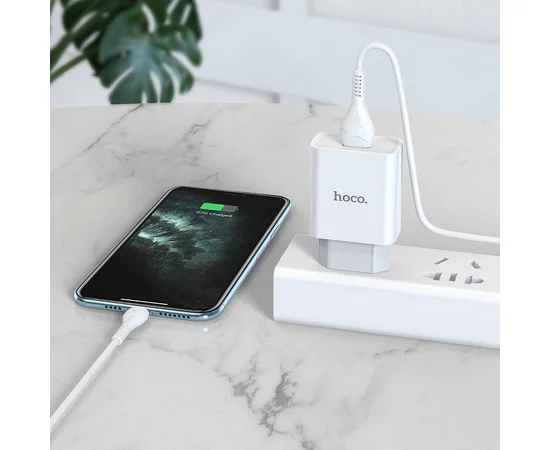 СЗУ HOCO C81A (1USB/2.1A) + Ligthning Белый
