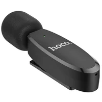 Петличный беспроводной микрофон Hoco L15 Crystal Type-C Black